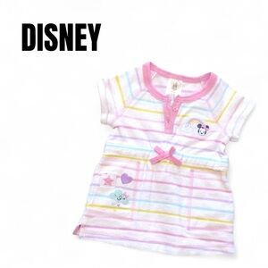 028 Disney 9-12 Months Baby Minnie Mouse Stripe Pull Over Swim Cover Up